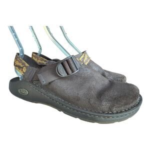 Chaco ToeCoop Clog Men size 10.5 M Brown Suede